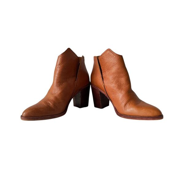 Dolce Vita Shep Brown Leather Ankle Booties Size 10 - Picture 2 of 10